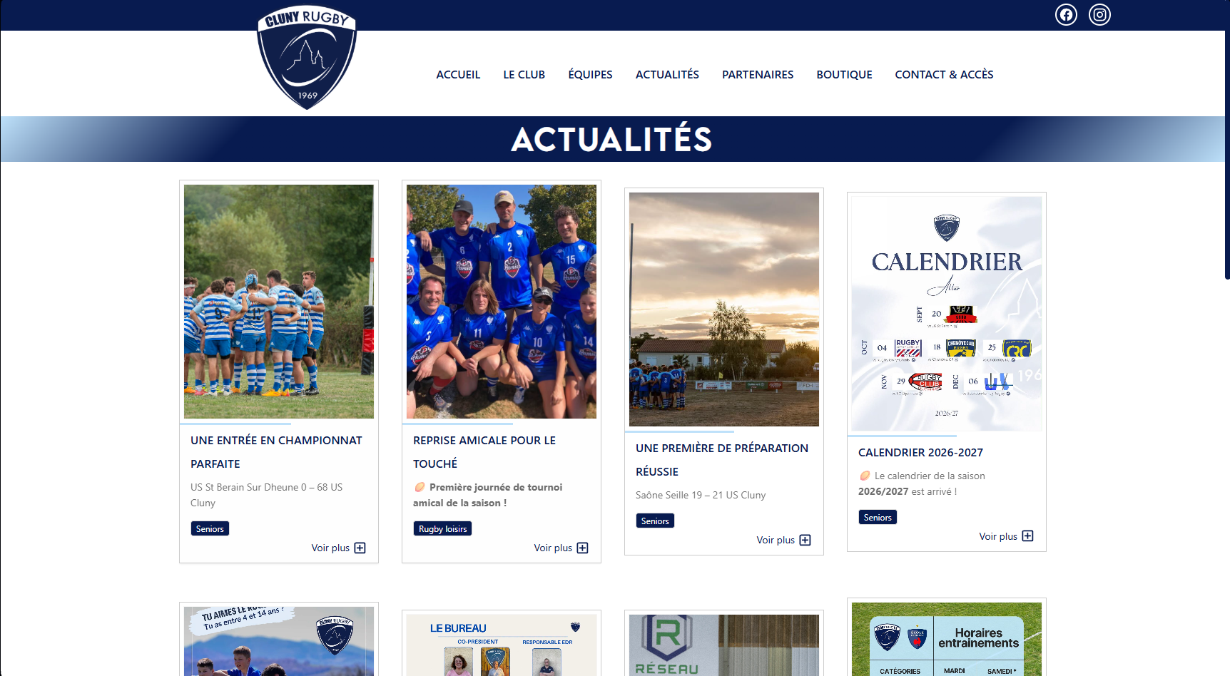 US Cluny Rugby - Actualites
