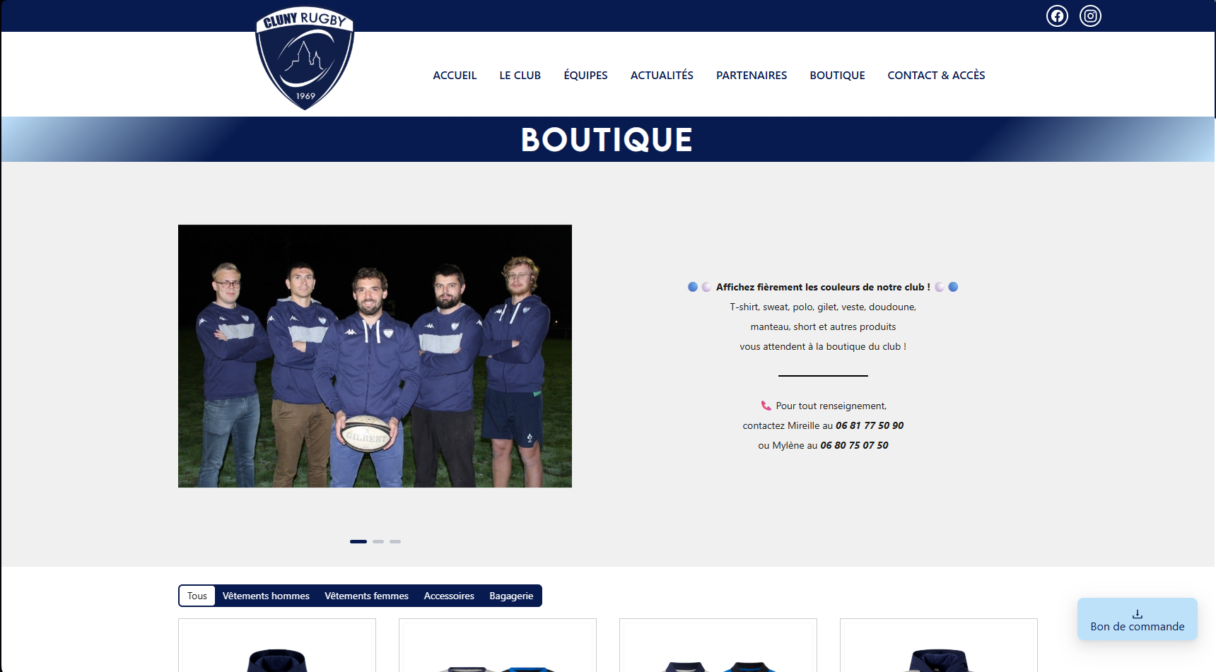 US Cluny Rugby - Boutique